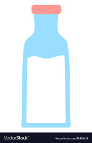 Milk Glass Bottle Icon Dairy In Drink