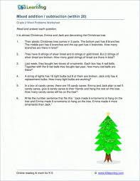 Math Word Problem Worksheets K5 Learning