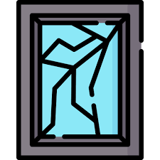 Broken Window Special Lineal Color Icon
