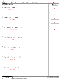 Expressions Worksheets