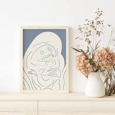 Buy Virgin Mary Modern Portrait Blue