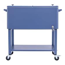 Permasteel 80 Qt Outdoor Patio Cooler With Removable Basin Color Azure