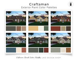 Craftsman Exterior Paint Color Palettes