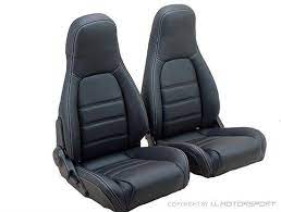 Mx5 Black Leather Seat Covers Set
