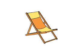 Summer Beach Chair Fill Line Icon 3