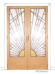 New Art Deco Moderne Door With Cubist