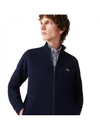 Men S Lacoste Zippered Stand Up Collar