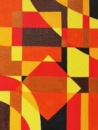 Geometrical Warm Colour Scheme Painting
