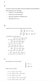 You Have To Solve The System Of Linear