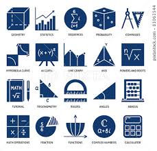 Math Symbols Icon Set In Flat Style