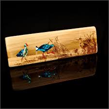 Recycled Wood With Pukeko Native Bird