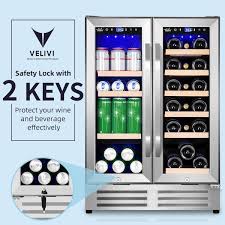 Velivi 24 In Dual Zone 18 Wine Bottles