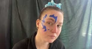 Kids Blue Monster Face Paint Tutorial