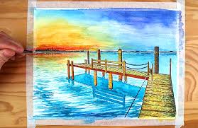 Watercolor Landscape Easy Waterfront