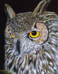 Great Horned Owl Painting By Bernie