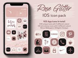 Rose Glitter Iphone Ios App Icons Theme