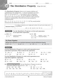 The Distributive Property Pages 98 102