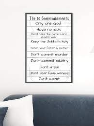 10 Commandments Country Wall Art Sign