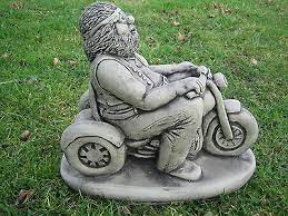 Biker Stone Garden Ornament