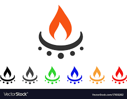 Gas Burner Jet Flame Icon Royalty Free