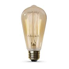 St19 Dimmable Cage Filament Amber Glass