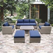 Wicker Rattan Outdoor Sectional Set