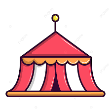 Circus Tent Icon Cartoon Style