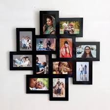 Wooden Black Personalised Photo Collage