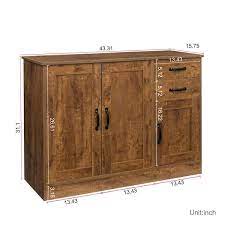 Urtr Modern Walnut Wood Storage Cabinet