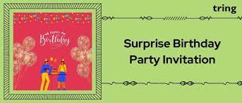 Surprise Birthday Party Invitation Ideas