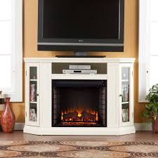 Hudson 48 In W Convertible Media Electric Fireplace In Ivory