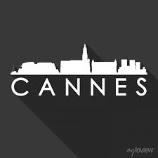 Cannes France Flat Icon Skyline A