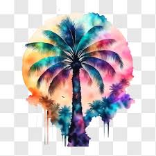 Colorful Palm Tree Abstract