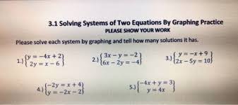 Solved 3 1 Solving Systems Of Two