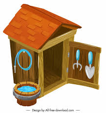 Dog House Icon Colorful 3d Sketch