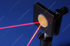 laser beam reflection stock image