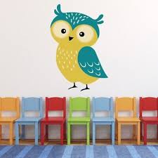 Green Owl Nursery Wall Sticker Ws 50745