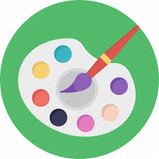 Color Plate Paint Brush Painting