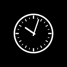 Minimal Black And White Clock App
