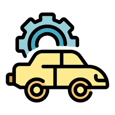 Car Overview Icon Outline Vector