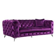Purple Fabric Atronia Sofa 54905