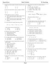 The Redox Regents Review Worksheet