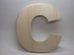 8 Wooden Letter C Arial Font Unfinished