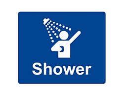 Shower Sign Adhesive Sticker Notice