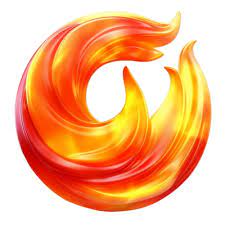 Warm Orange Fire Flame Icon Realistic