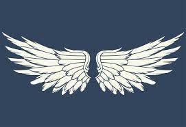 Vector Logo Icon White Angel Wings