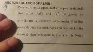 Vector Equation Of A Line Parametric