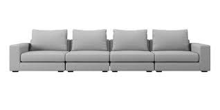 New Braxton 4 Piece Sofa Gray Modani
