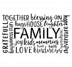 Word Cloud Svg Family Quote Word Art