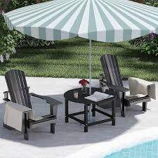 Wiawg 32 In Black Outdoor Coffee Table